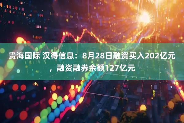 贵海国际 汉得信息：8月28日融资买入202亿元，融资融券余额127亿元